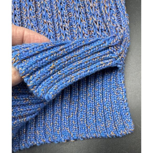 Rag & Bone Womens Blue Open Weave Wool Blend Crewneck Pullover Sweater Sz XS - Picture 7 of 9